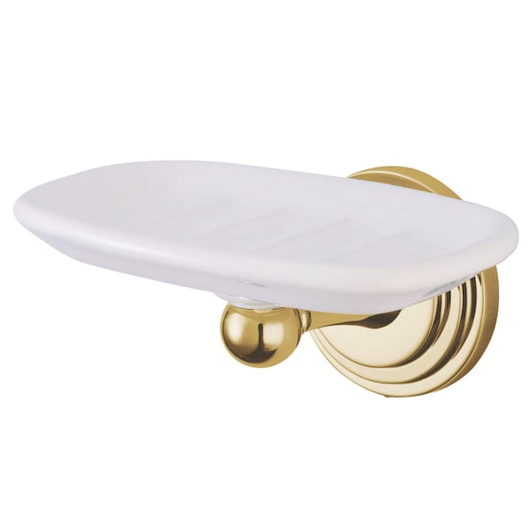 Kingston Brass Milano Wall-Mount Soap Dish, Polished Brass BA2715PB - main